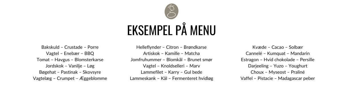 Gastromeophold på Hotel Oasia Aarhus | menu eksempel